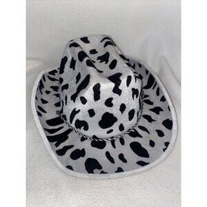 Cow western cowgirl Rancher Hat Felt Farm Concert OS Unisex club Party